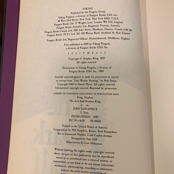 Stephen King The Dark Half 1st Edition - Picture 7 of 11